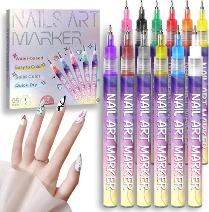 🔥Last Day 49% OFF 🎨12 Colors Nail Art Markers