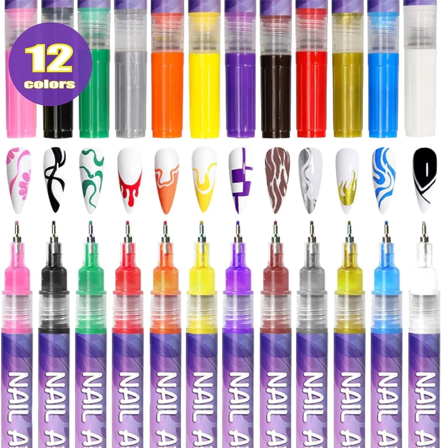🔥Last Day 49% OFF 🎨12 Colors Nail Art Markers