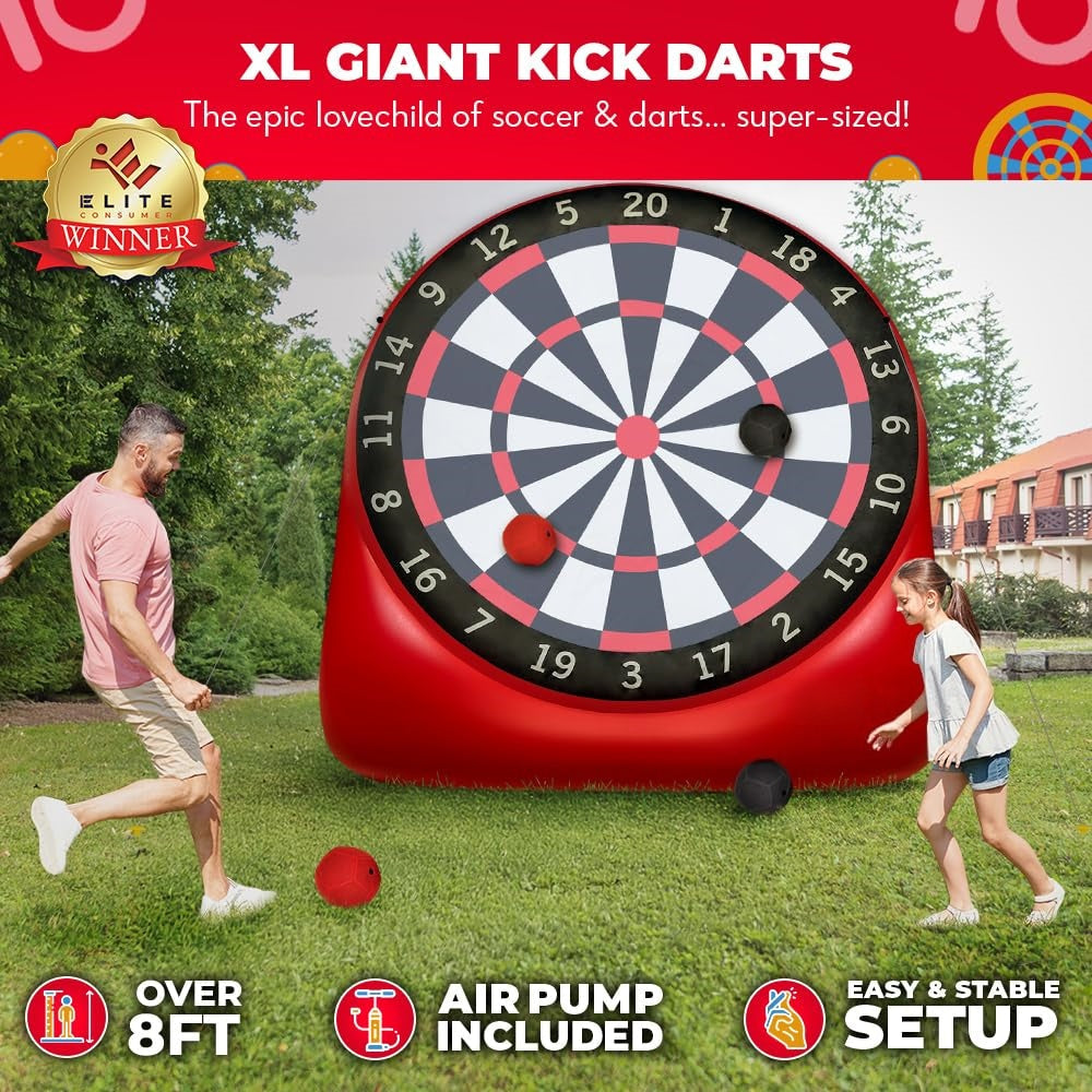 ⏰️Flash-Sale 49% OFF⚡Jumbo Soccer Dartboard with Air Pump - Big Carnival Games