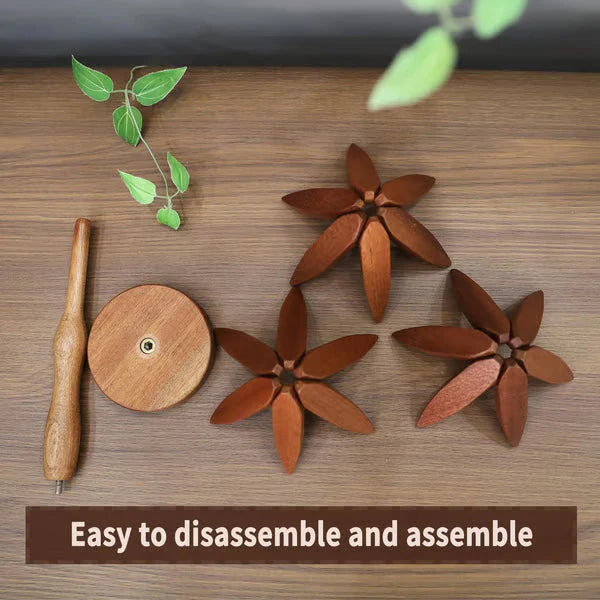 🔥Christmas Early Discount 49% Off✨Natural Tree Trivet Set - 4 Wooden Trivets & 1 Stand Like a Christmas Tree