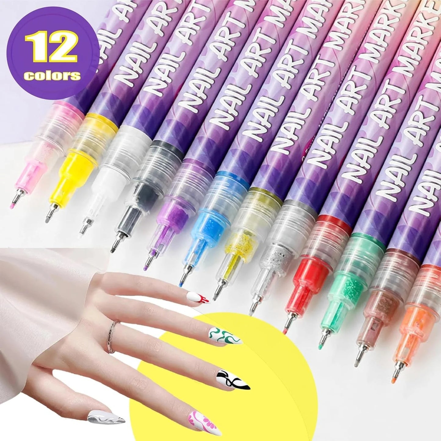 🔥Last Day 49% OFF 🎨12 Colors Nail Art Markers