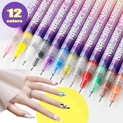 🔥Last Day 49% OFF 🎨12 Colors Nail Art Markers