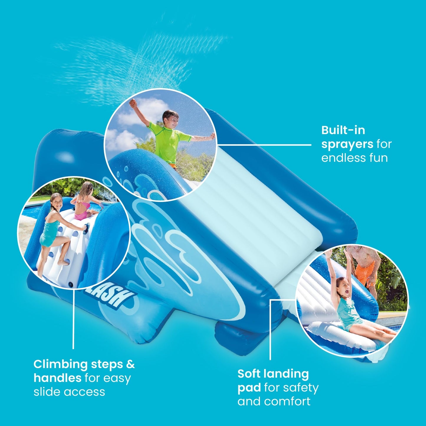 ⏰️Flash-Sale 49% OFF⚡ Inflatable Play Center Swimming Pool Water Slide