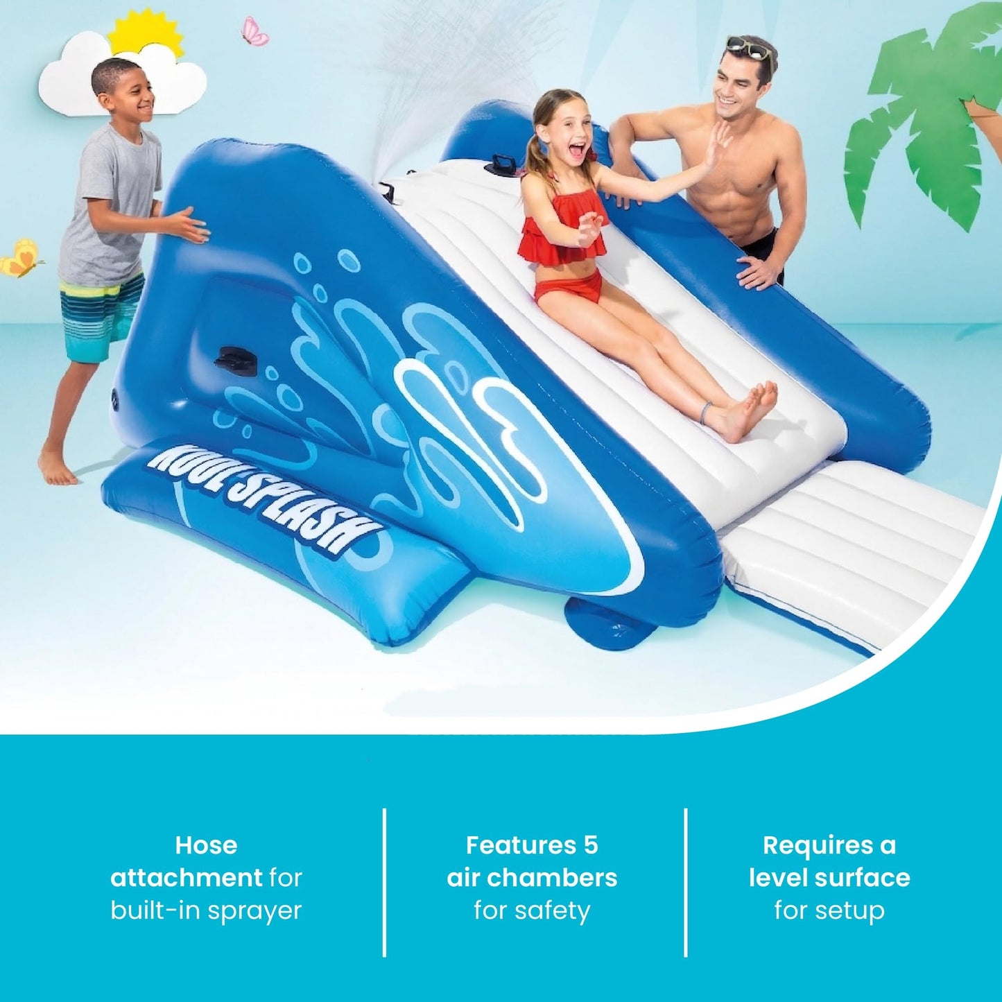 ⏰️Flash-Sale 49% OFF⚡ Inflatable Play Center Swimming Pool Water Slide