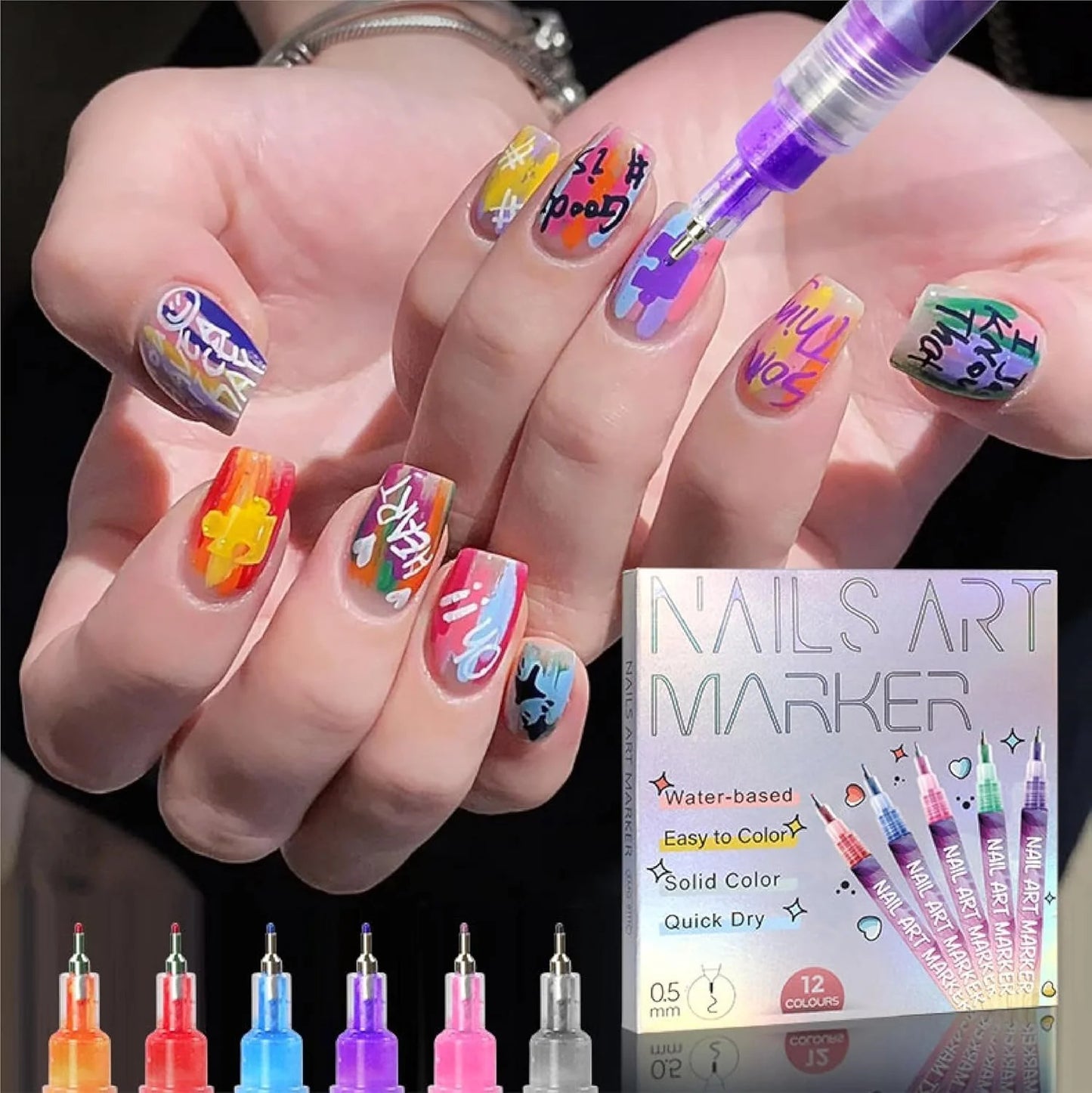 🔥Last Day 49% OFF 🎨12 Colors Nail Art Markers
