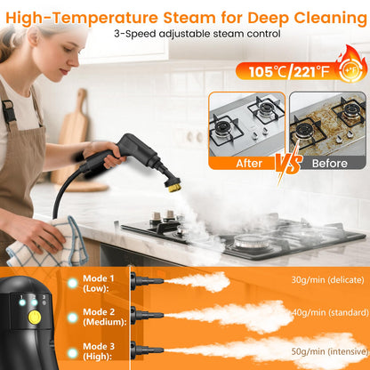 💥LAST DAY SALE 49% OFF✨Pressurized Steam Cleaner, 3-Level Adjustable Handheld Steamer Cleaning