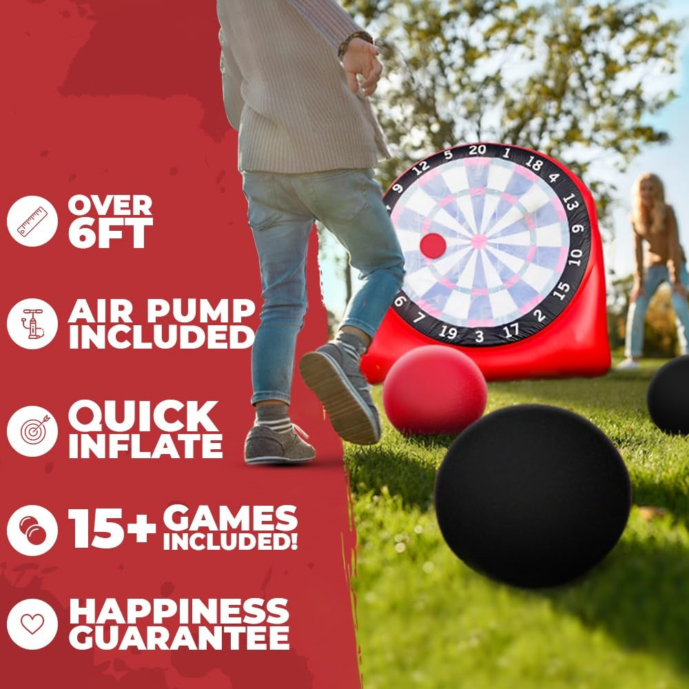 ⏰️Flash-Sale 49% OFF⚡Jumbo Soccer Dartboard with Air Pump - Big Carnival Games