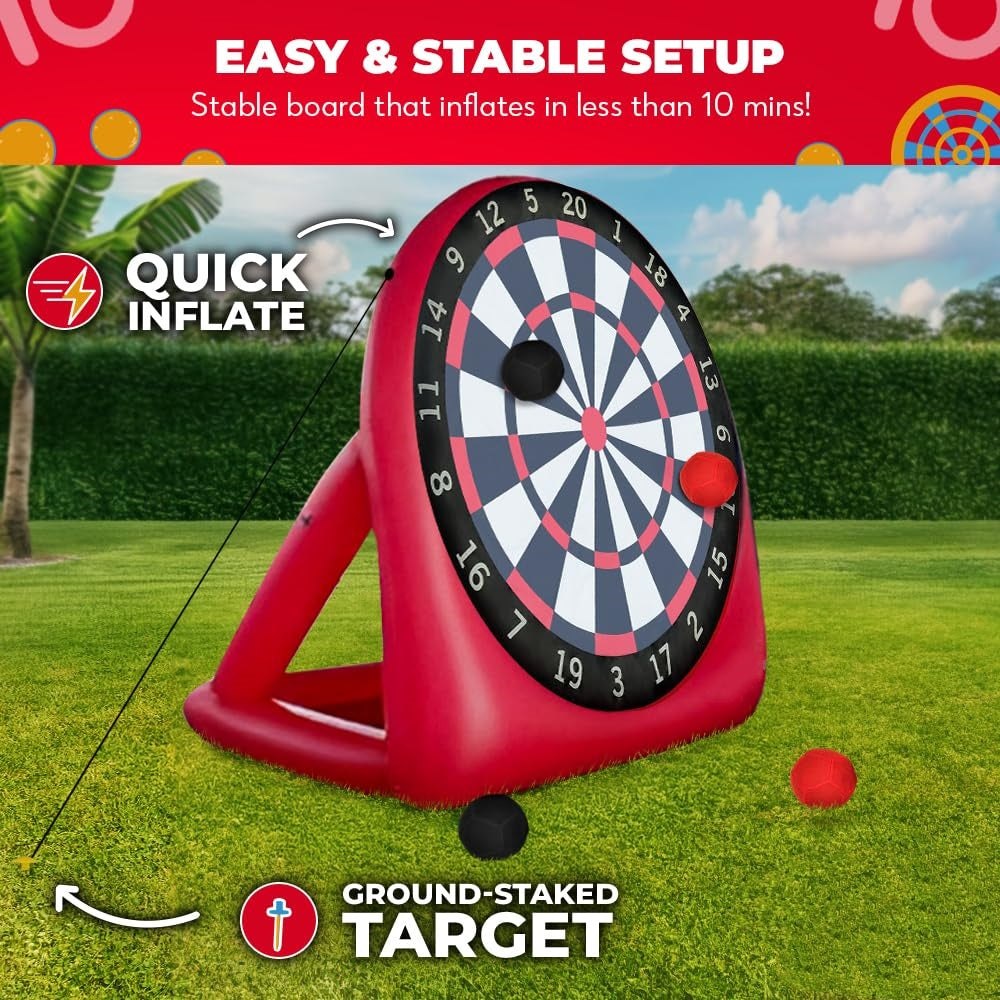 ⏰️Flash-Sale 49% OFF⚡Jumbo Soccer Dartboard with Air Pump - Big Carnival Games