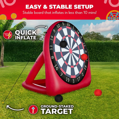 ⏰️Flash-Sale 49% OFF⚡Jumbo Soccer Dartboard with Air Pump - Big Carnival Games